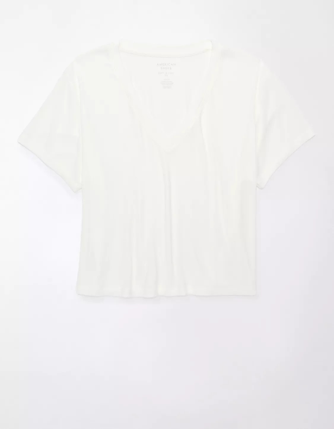 AE Soft & Sexy Cropped V-Neck T-Shirt | American Eagle Outfitters (US & CA)