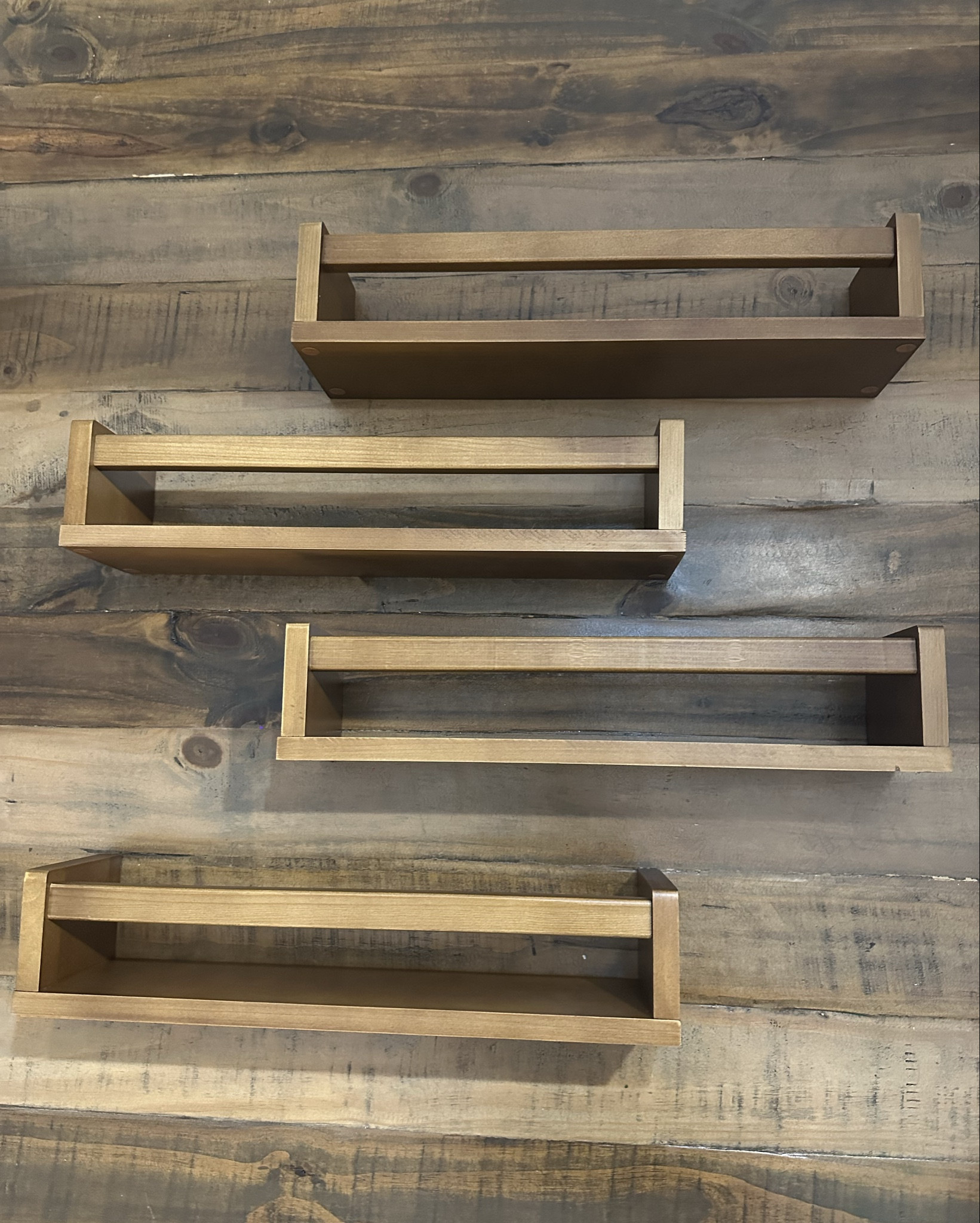 
Finally adding shelves to the boys’ room 🤍 Perfect walnut brown for storing books and displaying a few toys. Simple design, solid, and in great shape! 

#LTKBaby #LTKHome #LTKKids