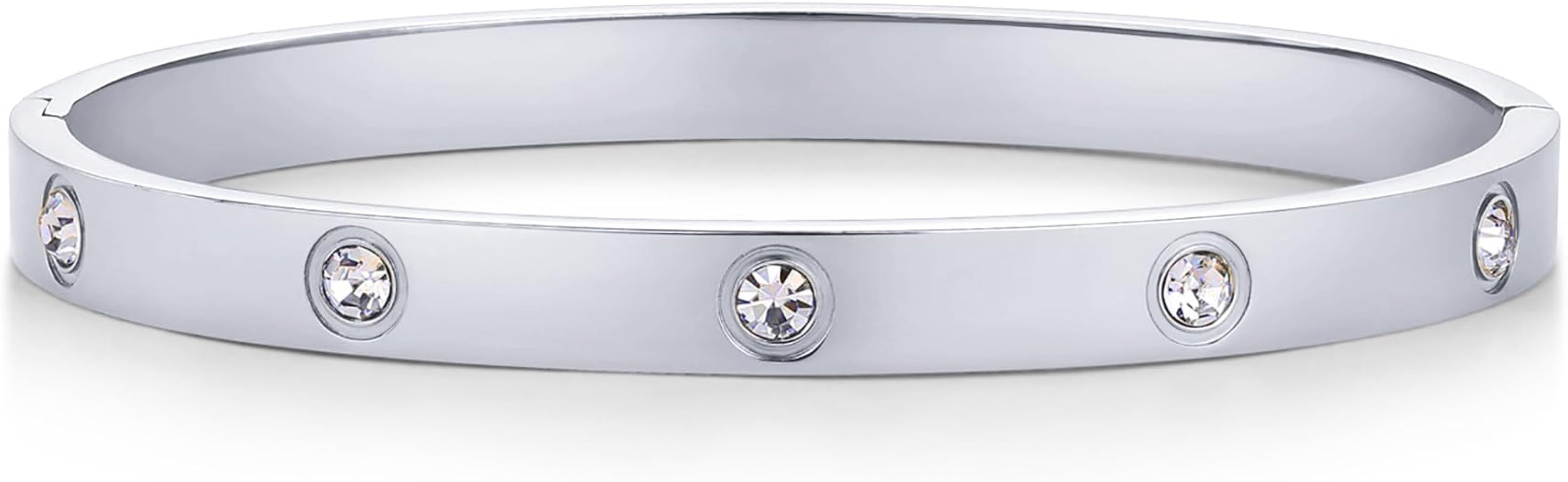 PAVOI Waterproof Bracelet for Women - 14K Gold Plated Bangle with Cubic Zirconia - Stainless Stee... | Amazon (US)