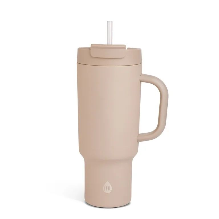 TAL Stainless Steel Hudson Tumbler with Straw 40 fl oz, Taupe | Walmart (US)
