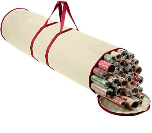 ZOBER Christmas Wrapping Paper Storage Bag - Fits 14 to 20 Standard Rolls Upto 40" Gift Wrap Roun... | Amazon (US)