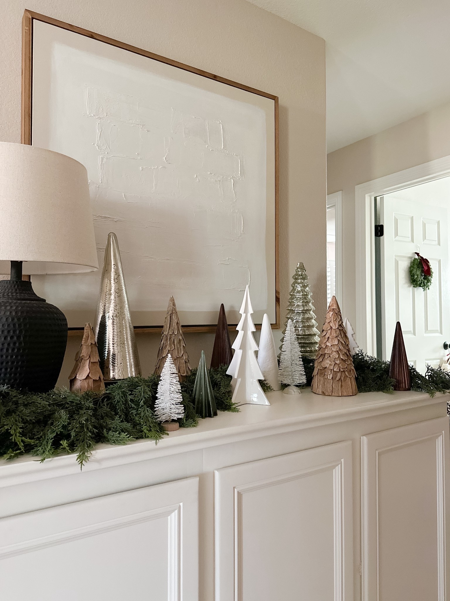 Winter wonderland countertop 

Decorative Christmas trees

#LTKHoliday #LTKHome