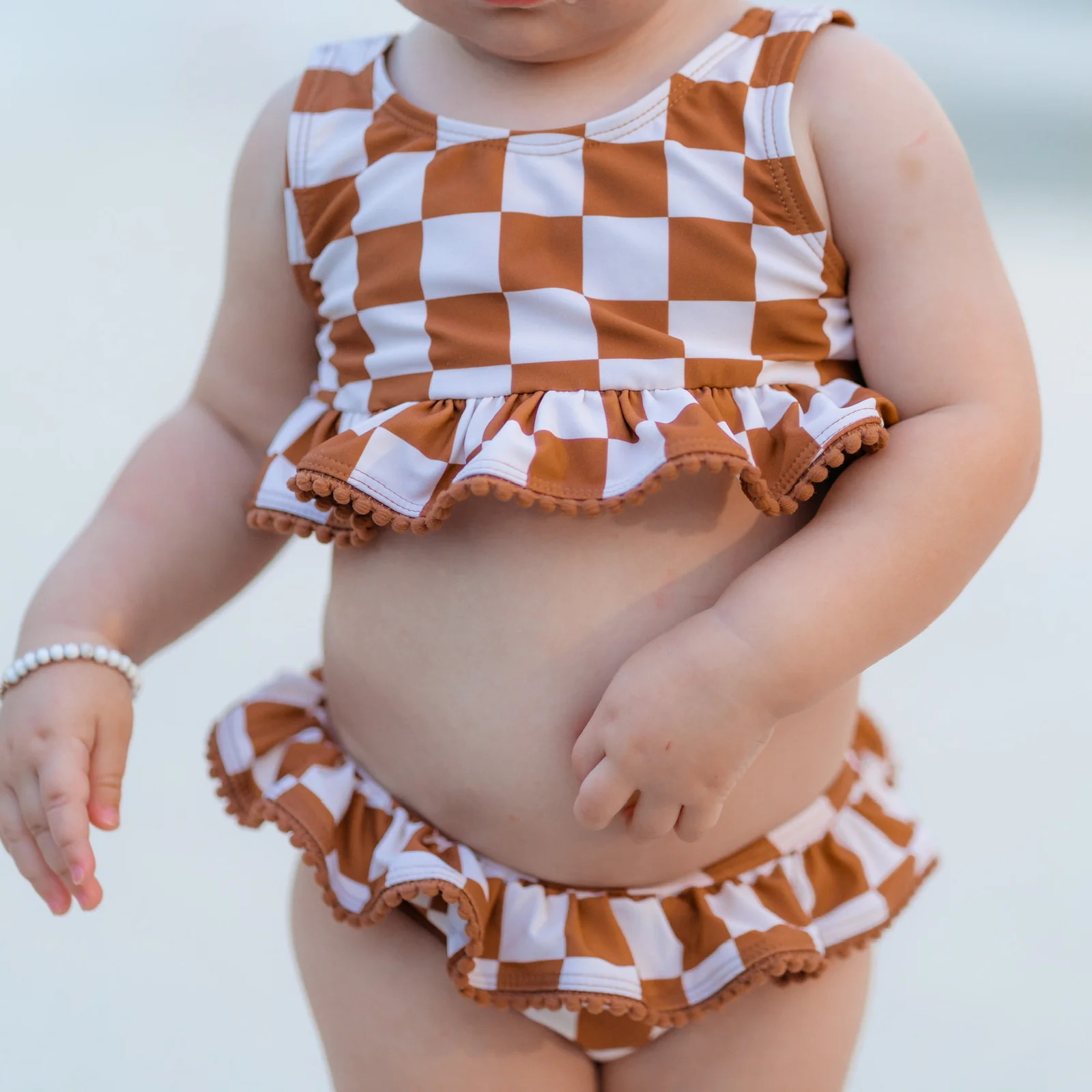 COPPER CHECKERS DREAM TANKINI TWO PIECE SWIM SUIT | Dream Big Little Co.