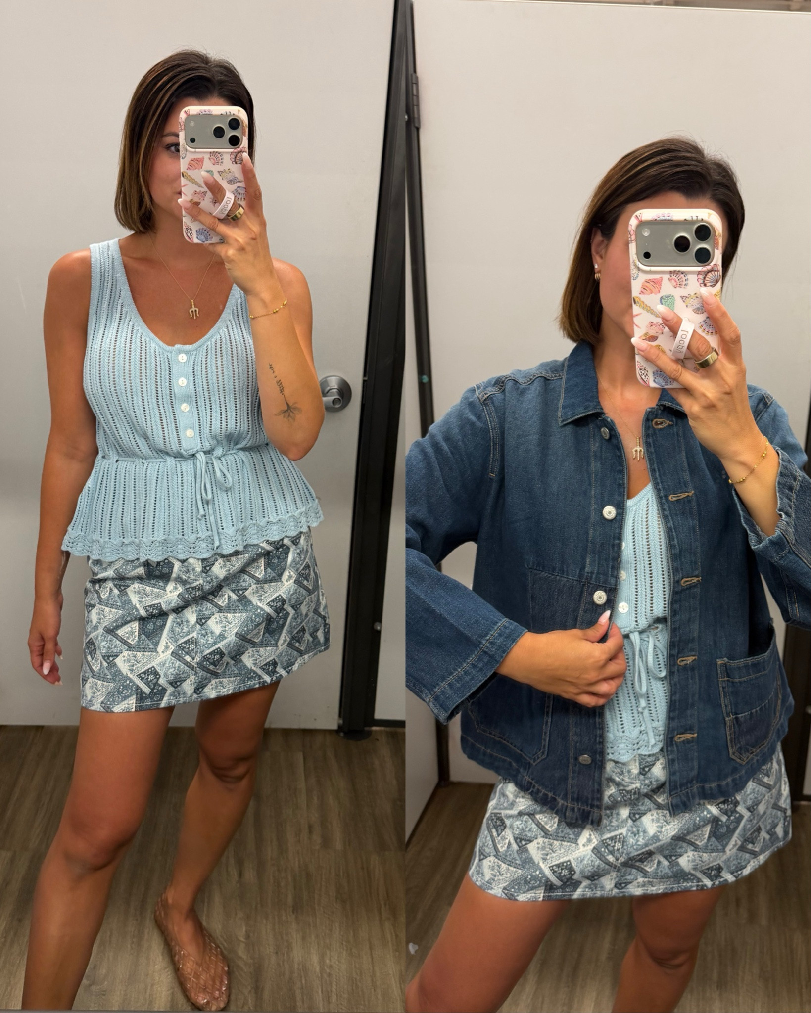 Old Navy is having an online exclusive sale right now — 50% off everything (even new arrivals)! 

This cotton pointelle peplum tank top is so cute! Looks great with this high waisted denim mini skirt — I love the design on this. You can also layer on a denim jacket!

Wearing a small in everything.

#LTKSaleAlert #LTKootd #LTKSeasonal