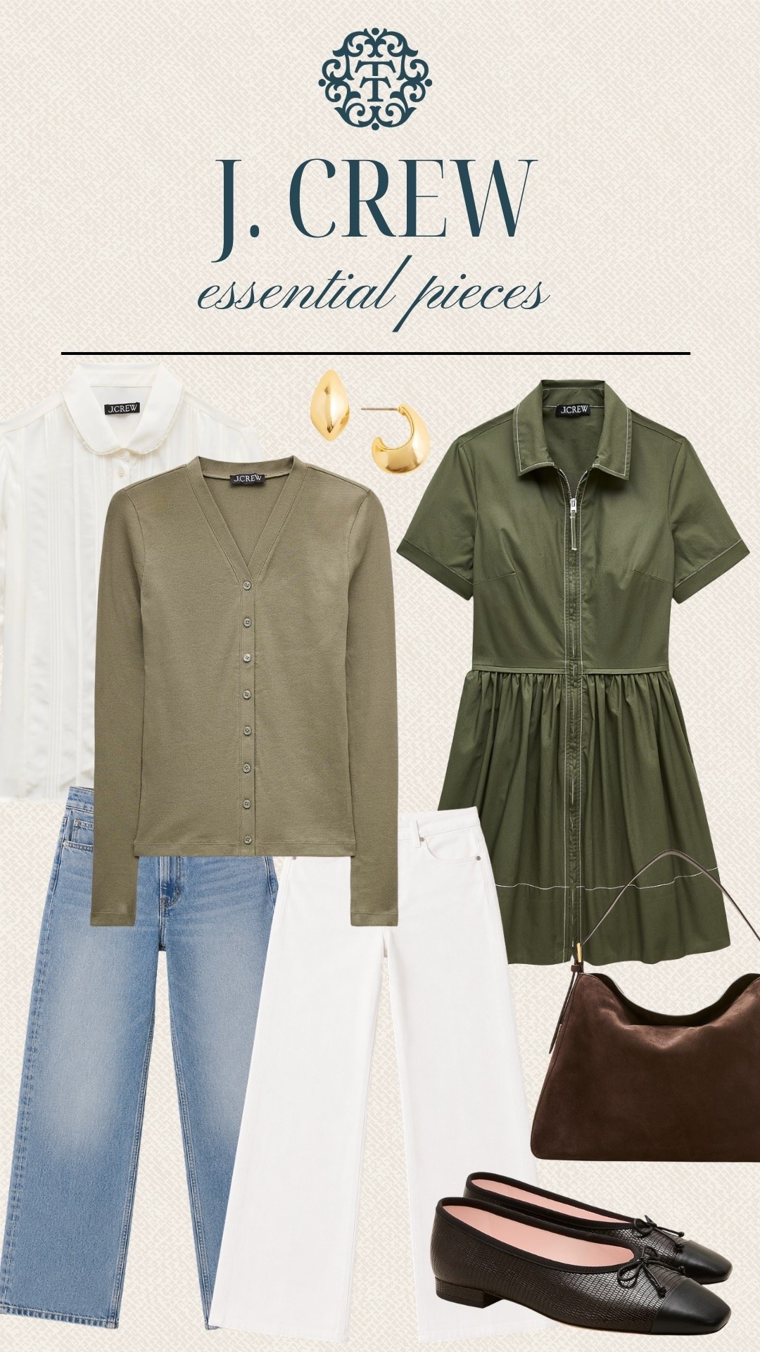 J.Crew has so many good staples right now, and we’re loving the mix of olive green, cream, denim, and brown. The cardigan, collared dress, classic button-down, and ballet flats give us plenty of pieces to mix into different outfits. These are easy additions for building out a versatile fall wardrobe.

#LTKSeasonal #LTKOver40 #LTKMidsize