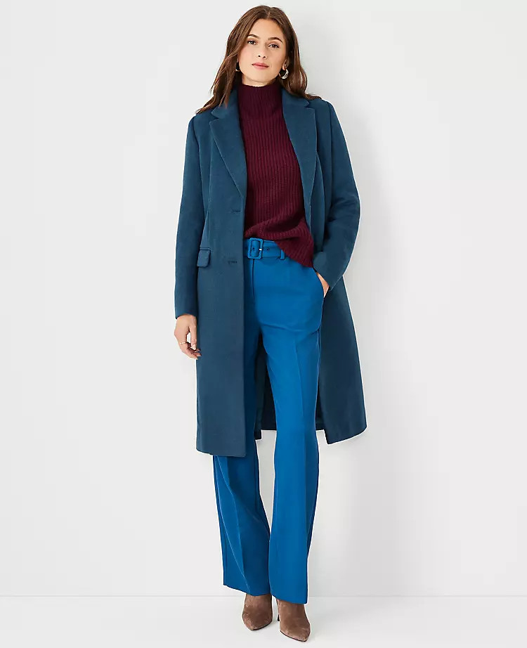 Wool Blend Chesterfield Coat | Ann Taylor (US)