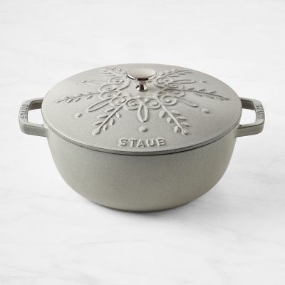 Staub Enameled Cast Iron Essential French Oven, 3 3/4-Qt., Snowflake Lid | Williams-Sonoma