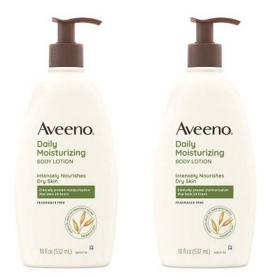 Aveeno 2 Pack/18oz Each Daily Moisturizing Lotion For Dry Skin, Fragrance-Free | Target