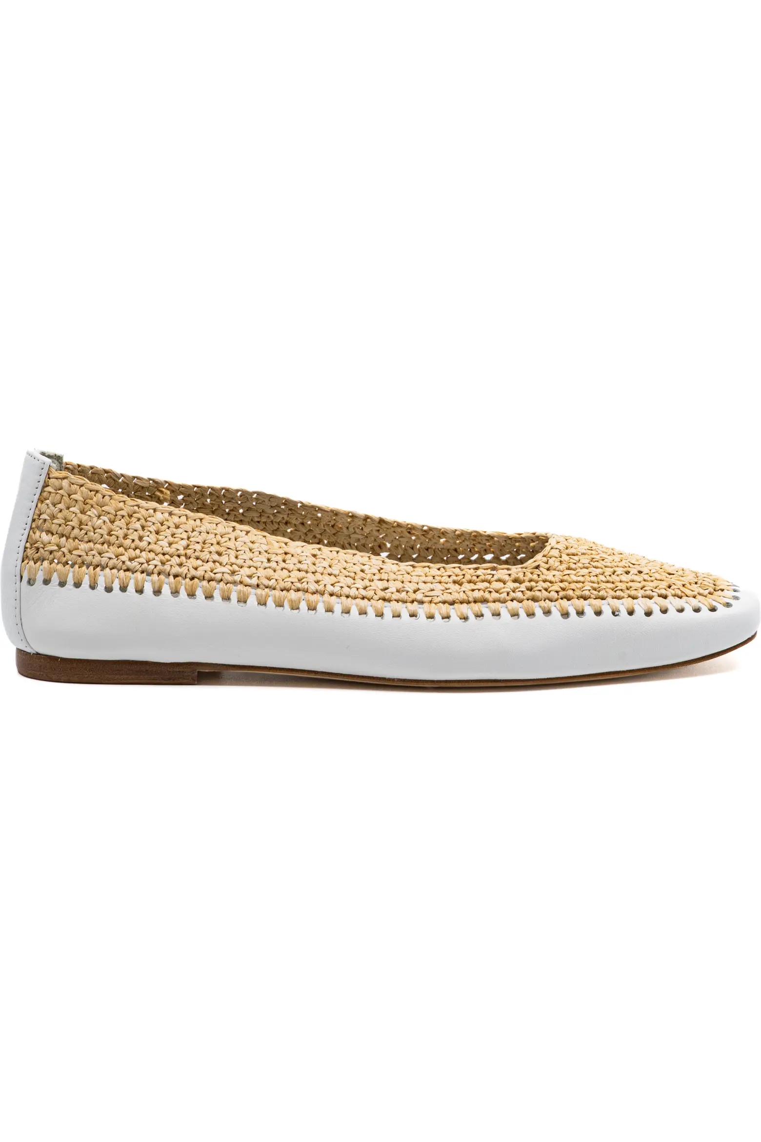 Andrea Gomez Dakota Raffia Leather Flat (Women) | Nordstrom | Nordstrom