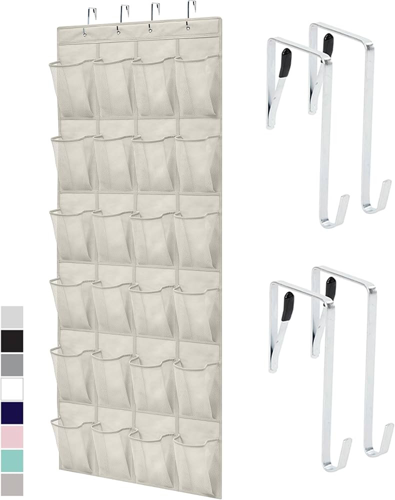 Gorilla Grip Slip Resistant Breathable Space Saving Mesh Large 24 Pocket Shoe Organizer, Up to 40... | Amazon (US)