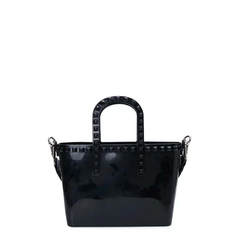 Madden NYC Women's Jelly Studded Mini Tote with Removable Pouch Black | Walmart (US)