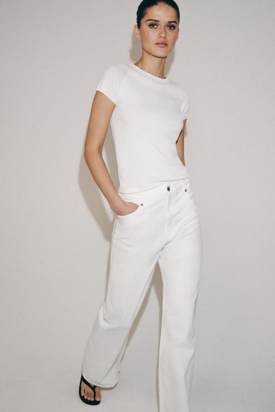 ZW COLLECTION HIGH WAIST WIDE LEG JEANS | Zara US