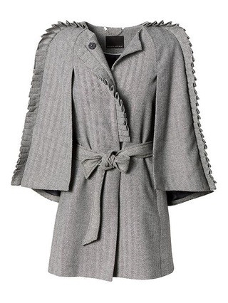 Banana Republic x Olivia Palermo | Herringbone Ruffle Cape | Banana Republic US