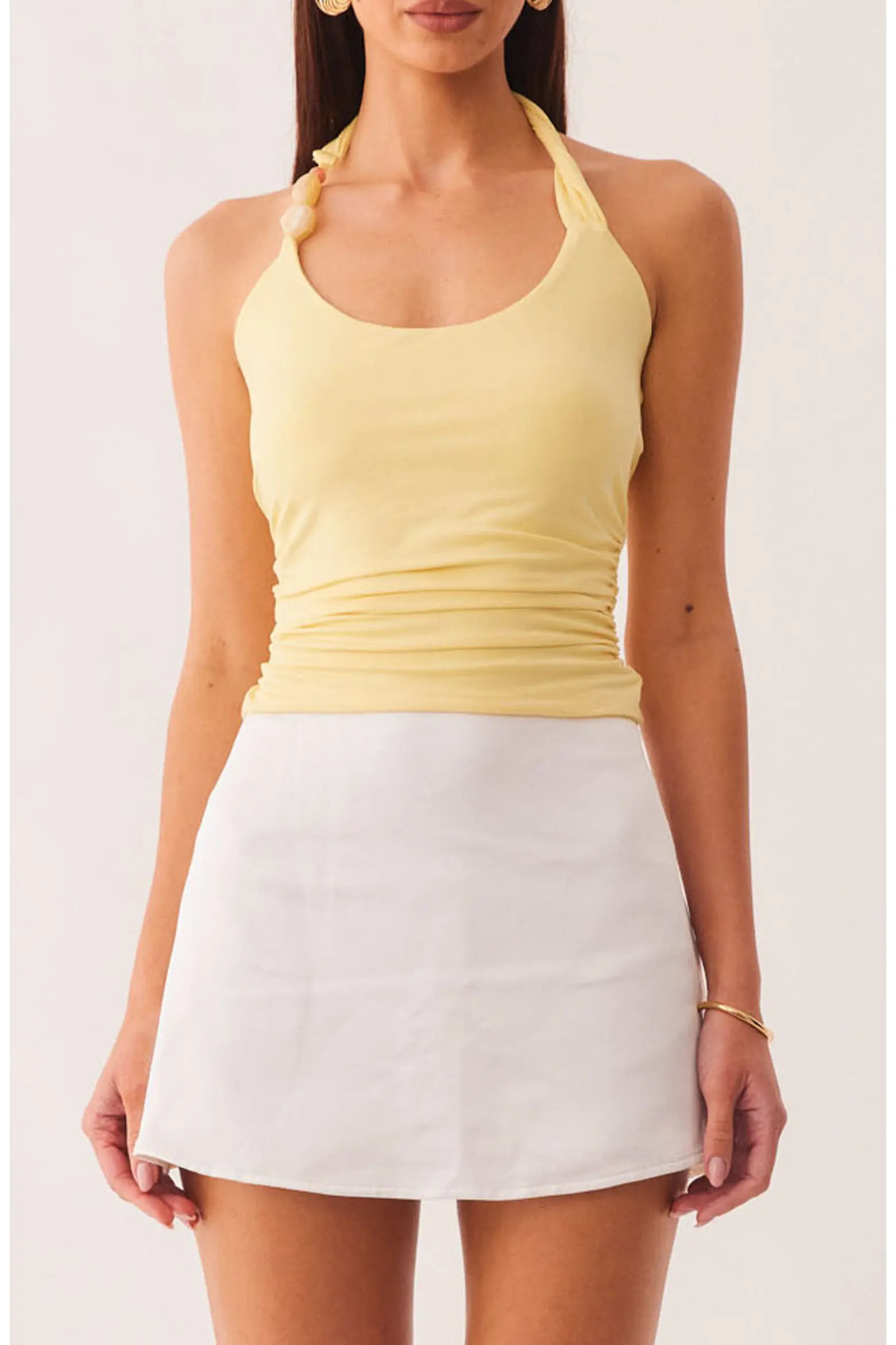 Lexie Twist Beaded Halter Neck Tank (Women) | Nordstrom | Nordstrom