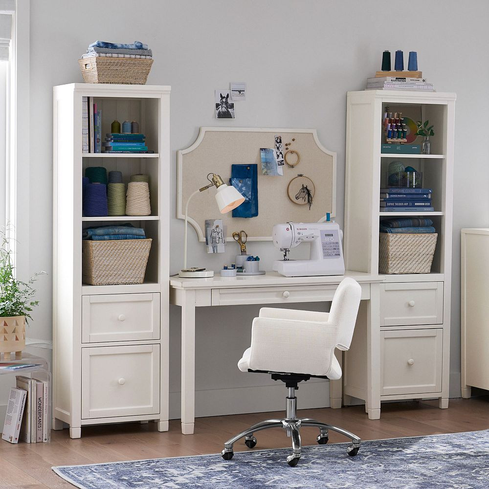 Beadboard Writing Desk & Bookcase Set (83"–92") | Pottery Barn Teen