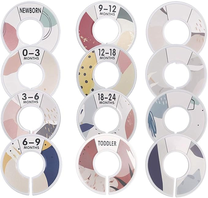 Baby Closet Size Dividers, Modern Graffiti pattern Unisex Nursery Closet Dividers, Closet Organiz... | Amazon (US)