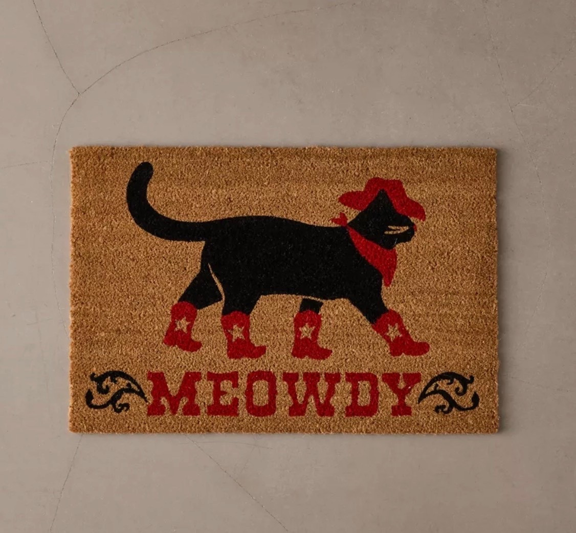 Meowdy Western Cat Textural Coir Doormat
20x30

#LTKHome