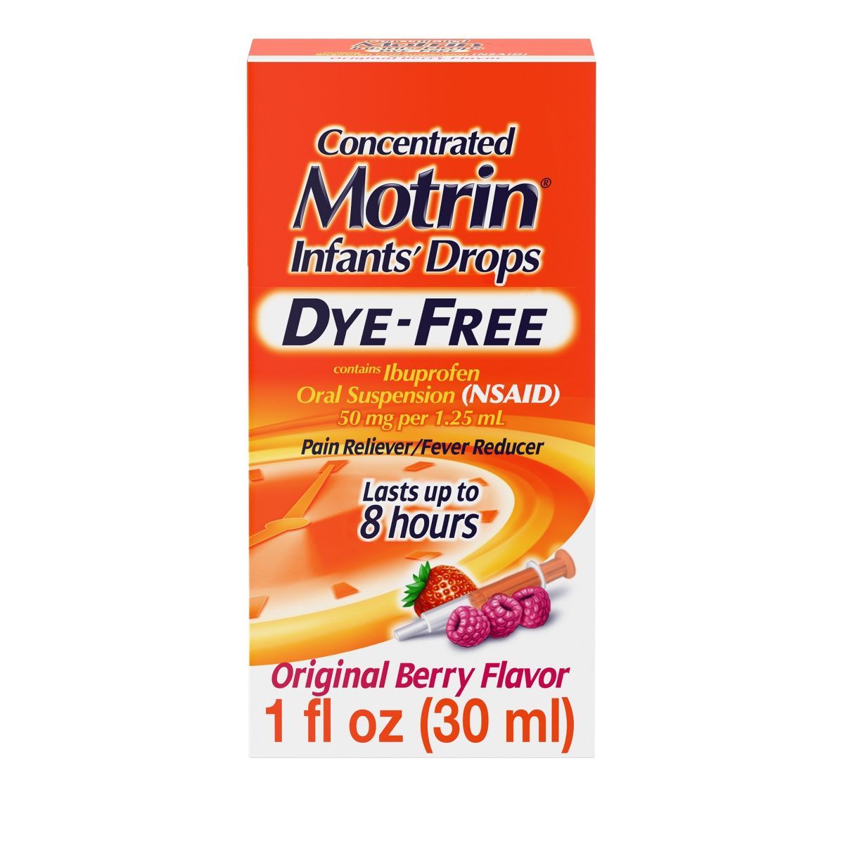 Infants' Motrin Dye-Free Pain Reliever/Fever Reducer Liquid Drops - Ibuprofen (NSAID) - Berry - 1... | Target