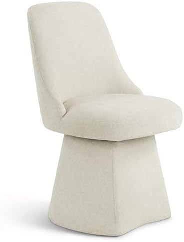 Swivel Dining Chair Mid Century Modern DeskChair High Back Upholstered Linen Fabric SideChair for... | Amazon (US)