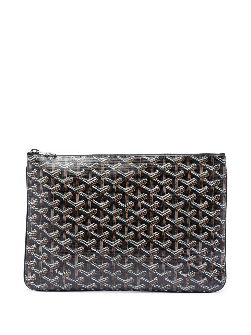 Goyard Pre-Owned 2015 Goyardine Senat MM Clutch Bag | Black | FARFETCH UK | Farfetch Global