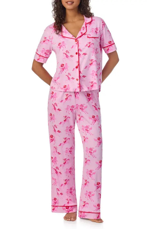 Room Service Pjs Print Pajamas in Pink Print at Nordstrom, Size X-Small | Nordstrom