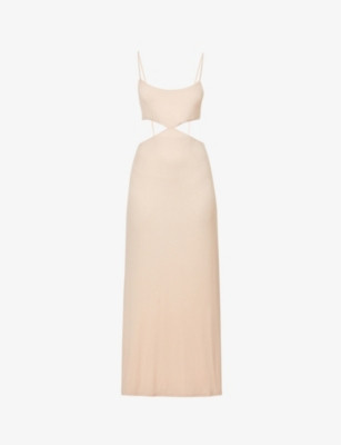 Piper cut-out detail stretch-woven midi dress | Selfridges