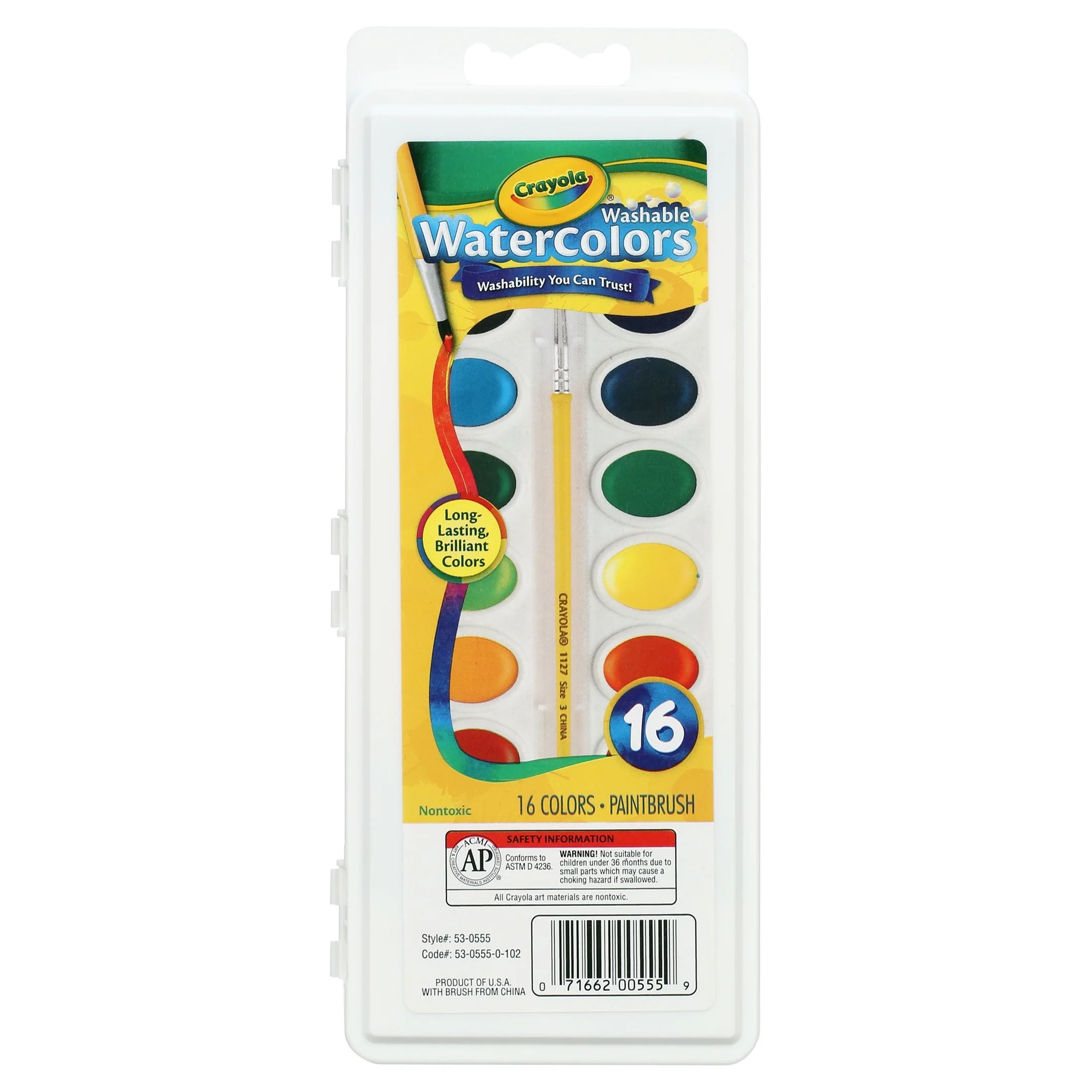 Crayola Washable Watercolor Set, 16-Colors | Walmart (US)
