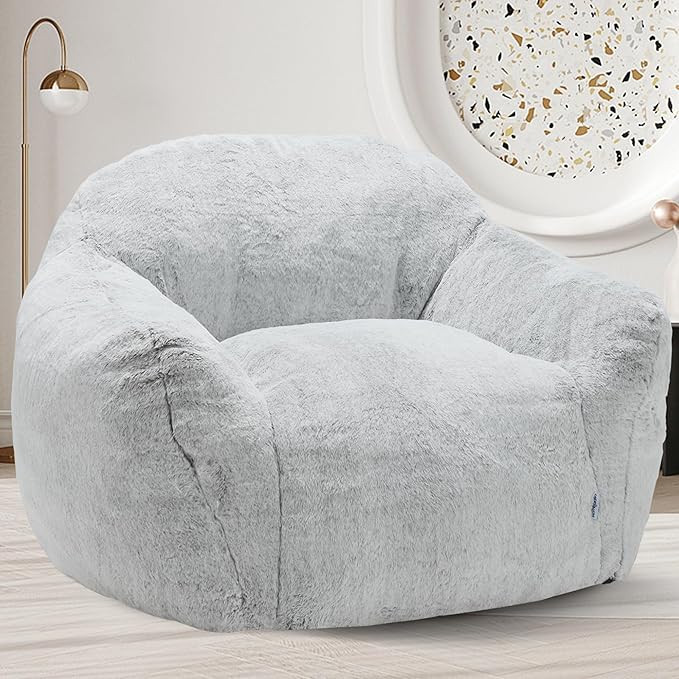 Homguava Giant Bean Bag Chair,Bean Bag Sofa Chair with Armrests, Bean Bag Couch Stuffed High-Dens... | Amazon (US)
