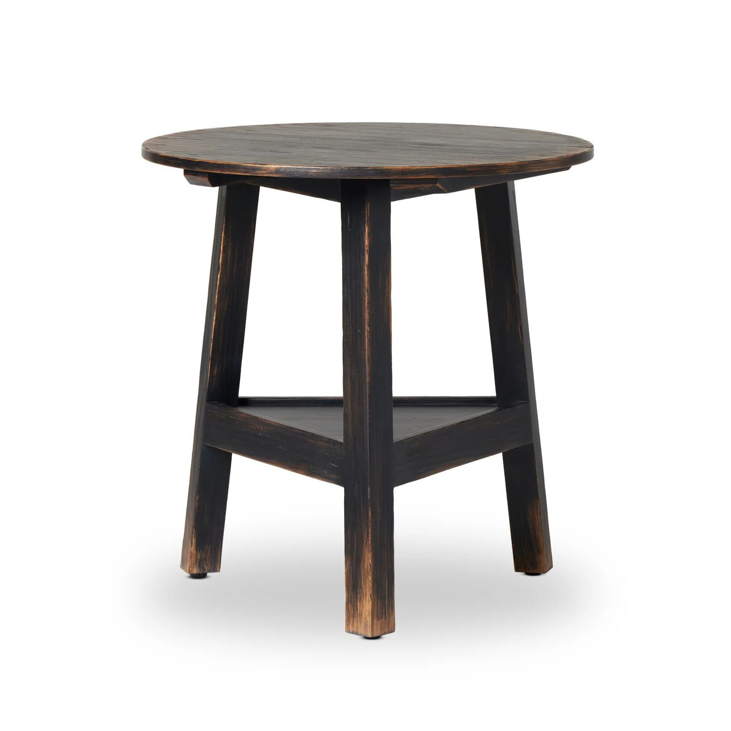 Four Hands KICKAPOO RIVER CRICKET TABLE-DSTRSSD BLK | Perigold | Perigold