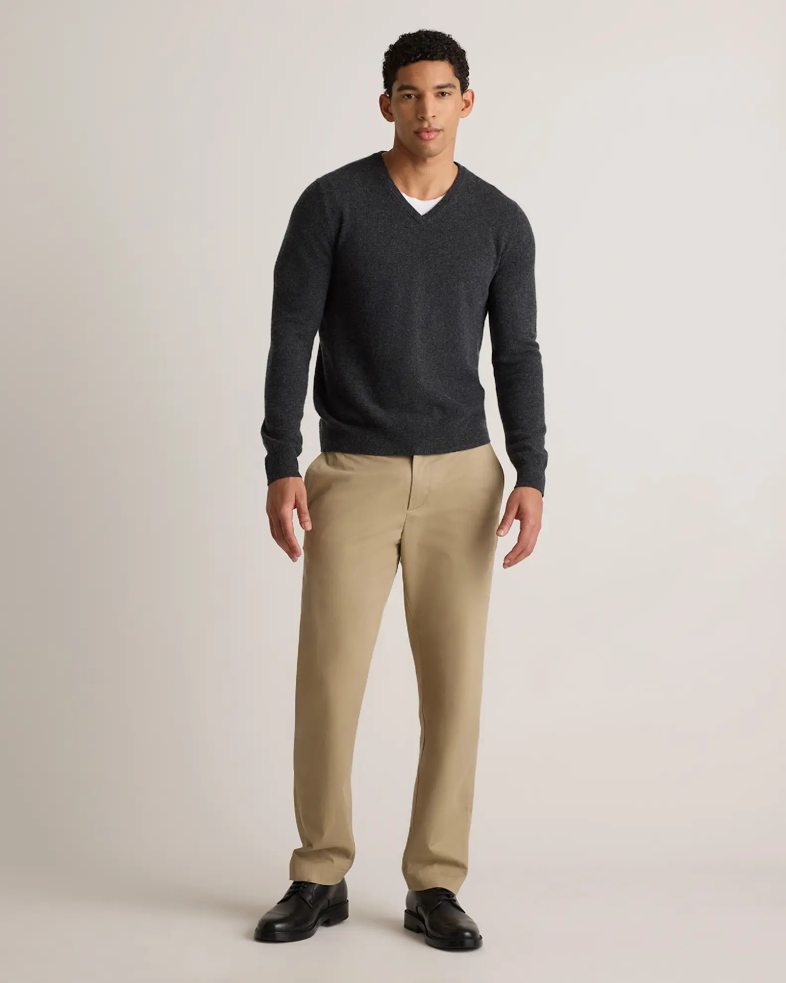 Mongolian Cashmere V-Neck Sweater | Quince