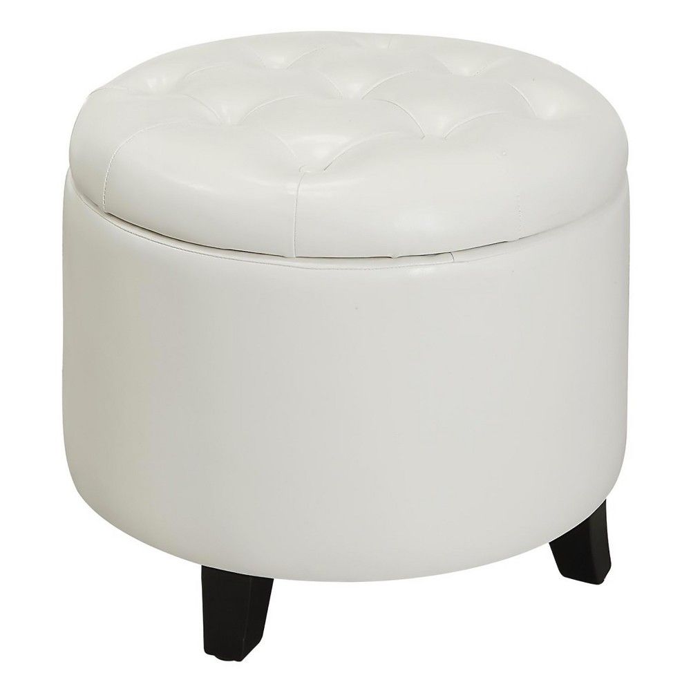 Round Ottoman White - Breighton Home | Target