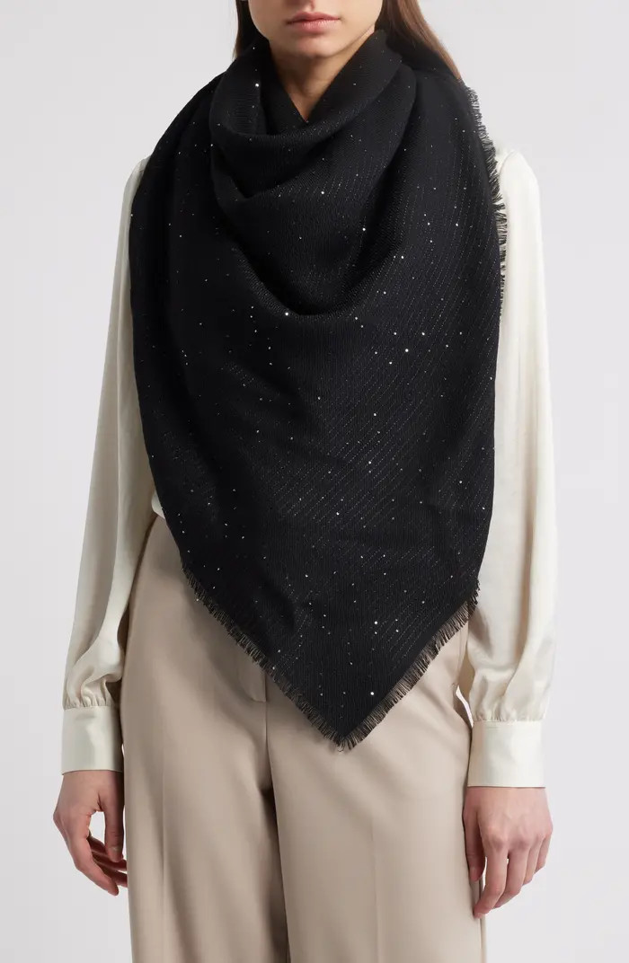 rag & bone Stella Sequin Virgin Wool Blend Square Scarf | Nordstromrack | Nordstrom Rack