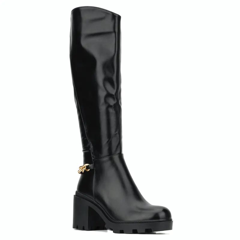 Torgeis Athena Tall Boot - Black - US 7.5 | Verishop