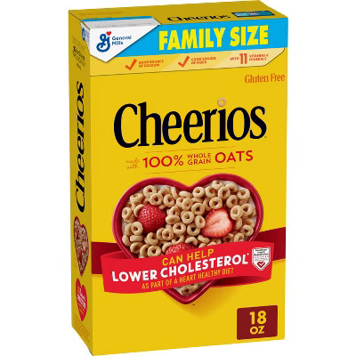 General Mills Family Size Cheerios Cereal - 18oz | Target