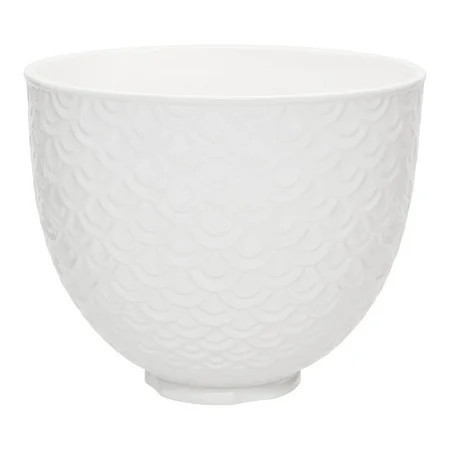 KitchenAid 5-Quart Mermaid Lace Ceramic Bowl, White, KSM2CB5TWM | Walmart (US)