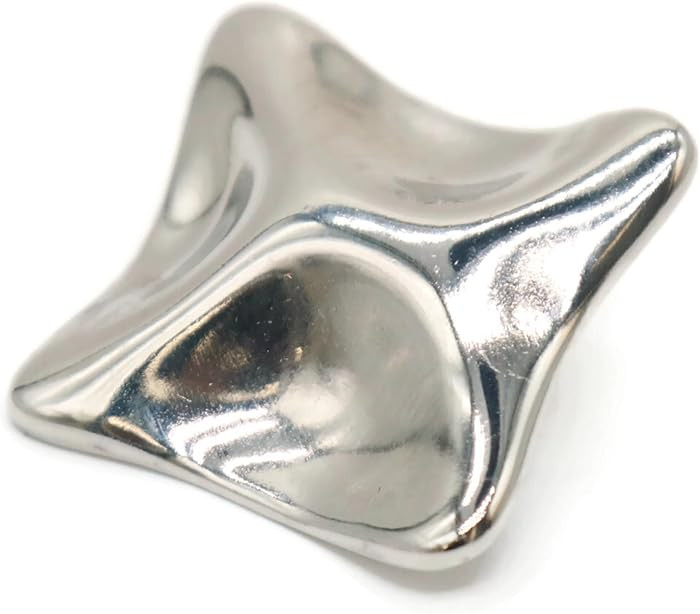 Silver Metal Shank Buttons - 12 Pcs - Wavy Irregular Metal Shank Buttons Large for Men Women Blaz... | Amazon (US)