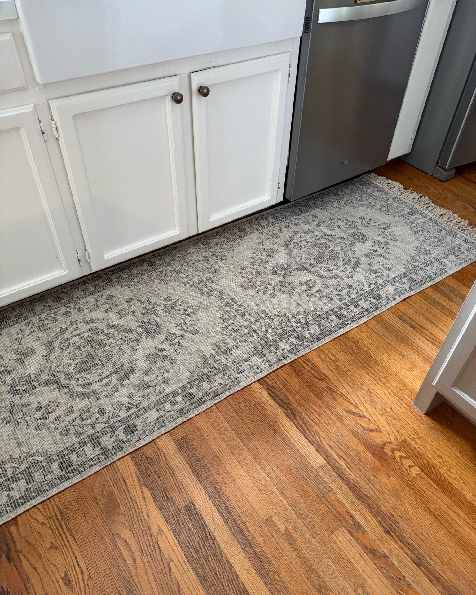 I added a new runner to my kitchen.
It has a nonskid backing, neutral colors and a vintage look with fringe edge detail. 

Two sizes available

#LTKHome #LTKmomlife #LTKSeasonal