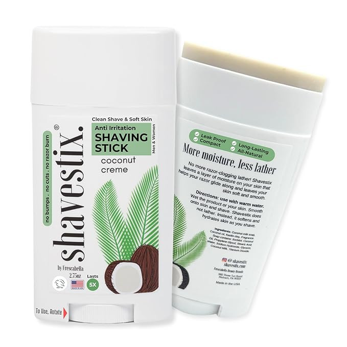 Shavestix Shaving Cream Stick 2.75 Oz - Travel Size Toiletries for Women | Coconut Milk Based Raz... | Amazon (US)