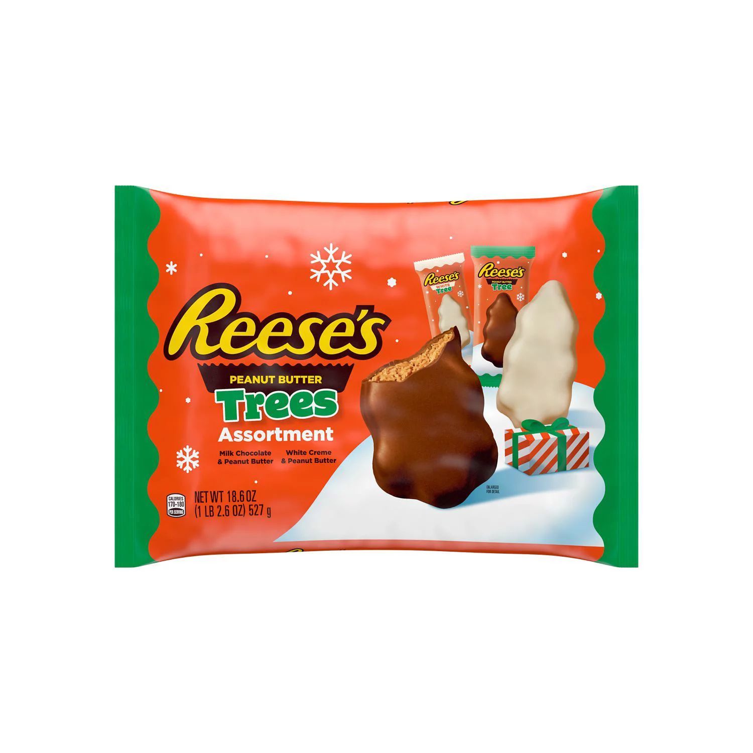REESE'S, Assorted Milk Chocolate, White Creme Peanut Butter Trees Candy, Holiday, 18.6 oz, Variet... | Walmart (US)