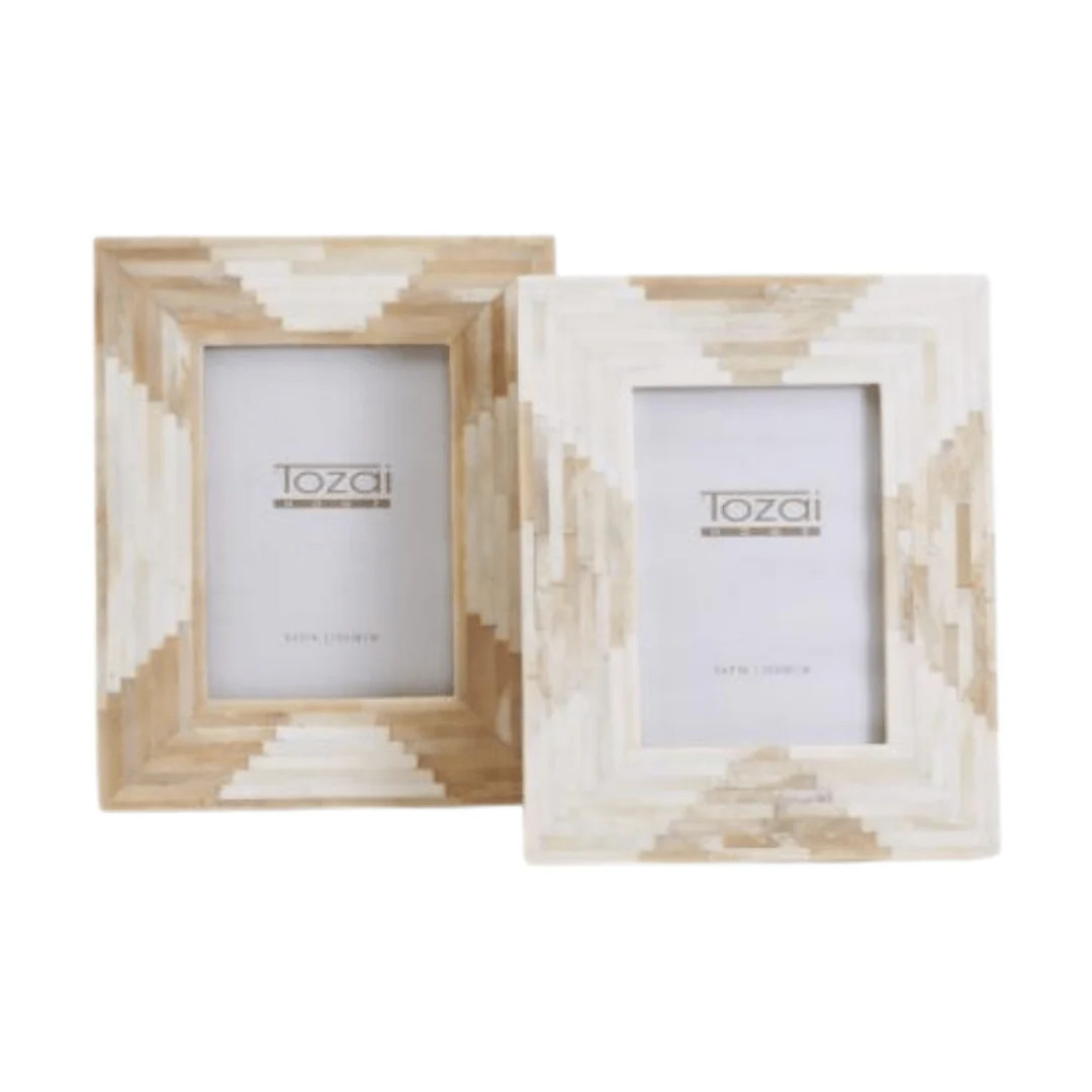 Aztec Natural & Antique Bone Frame | Megan Molten