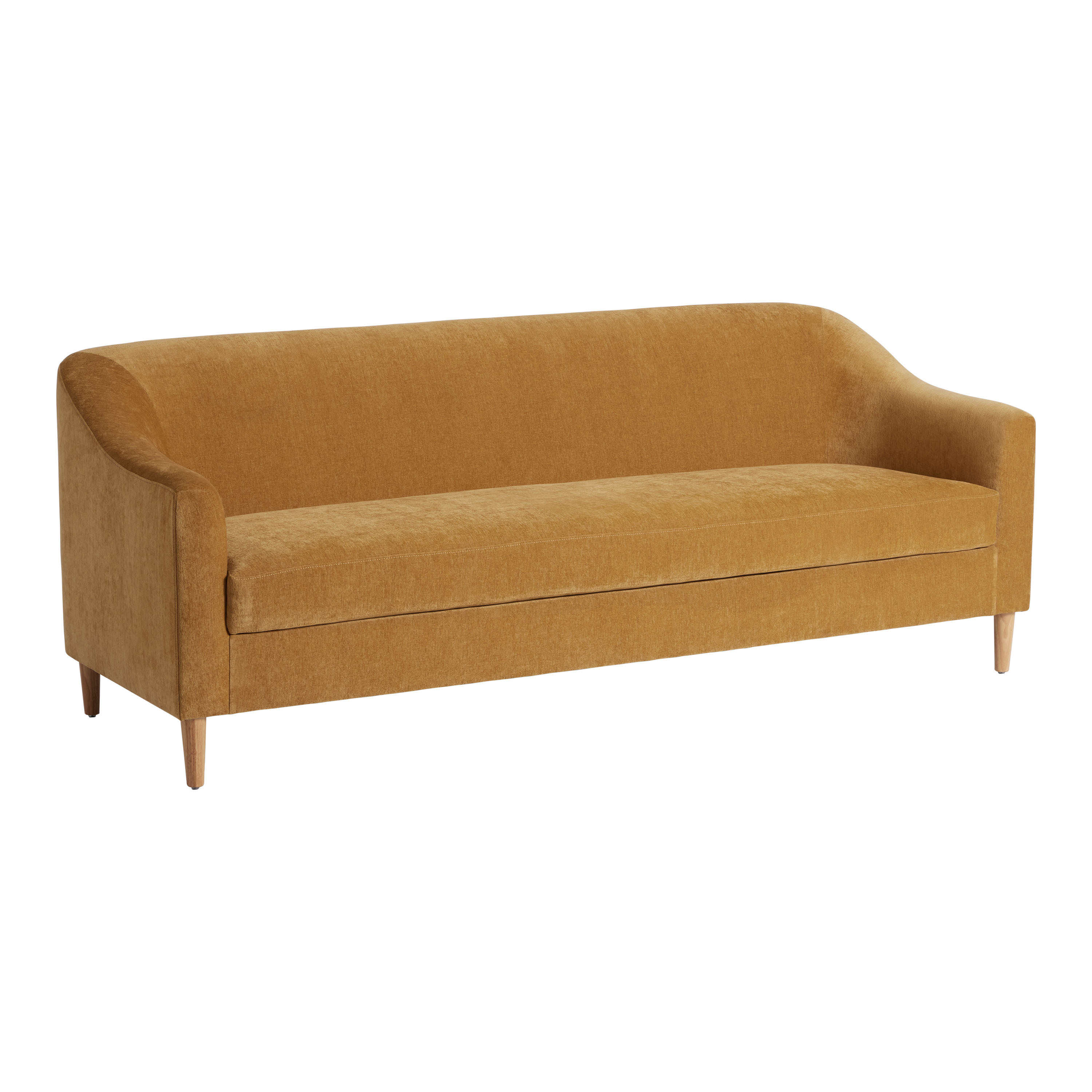 Sacha Chenille Slope Arm Sofa | World Market