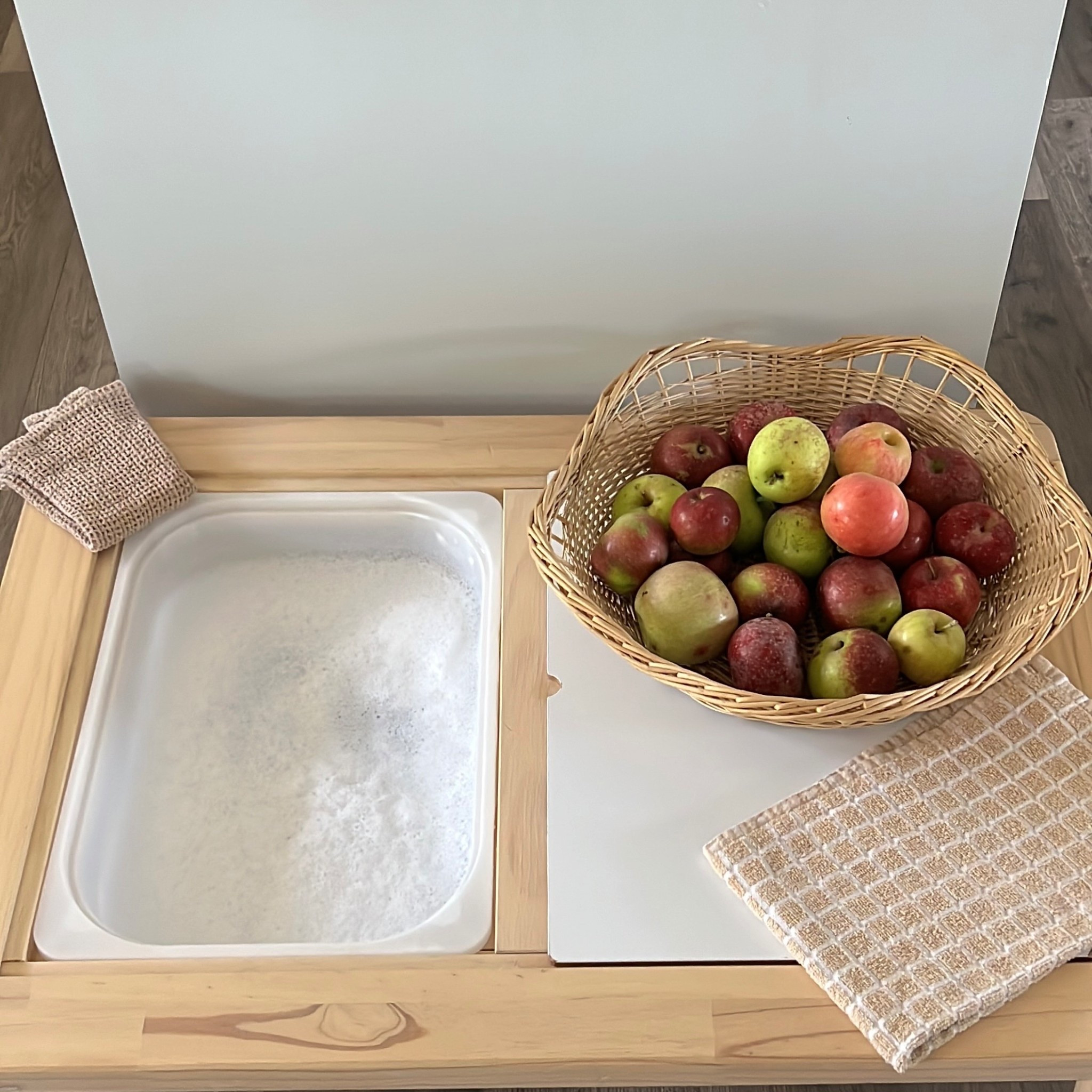 Apple Washing Sensory Table 🍎🫧

#LTKHome #LTKKids #LTKFamily