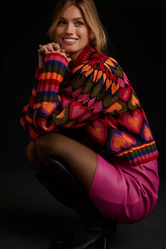 Farm Rio Printed Mock Neck Sweater | Anthropologie (US)