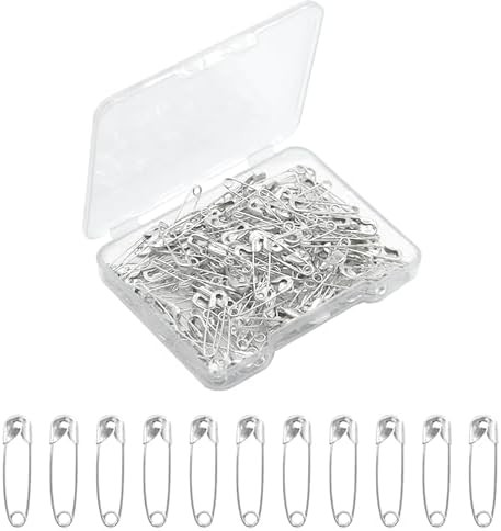 120 Pcs Small Safety Pins Silvery,0.75Inch/19mm Silvery Safety Pins for Clothes Metal Tiny Clothe... | Amazon (US)