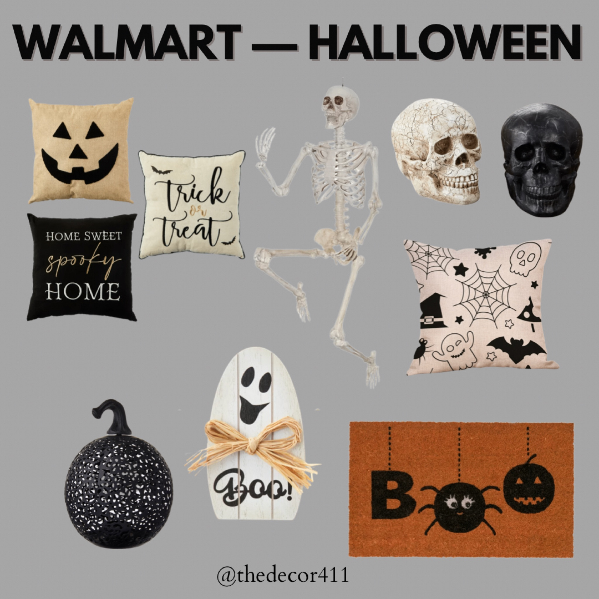 Walmart new Halloween arrivals 
Halloween home decor 
Black pumpkins, black wreath, skeletons, Skelton candle, Skelton, bats, black floral arrangement, Halloween home decor, Halloween throw pillows, pumpkins, Halloween coffee mugs, Halloween wreath, 

#LTKhome #LTKSeasonal #LTKHalloween
