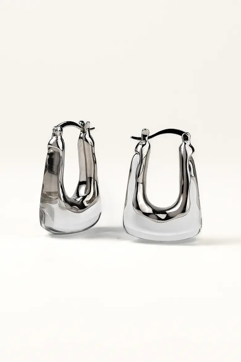 Zynnia Collective See Through Hoops in Silver at Nordstrom | Nordstrom