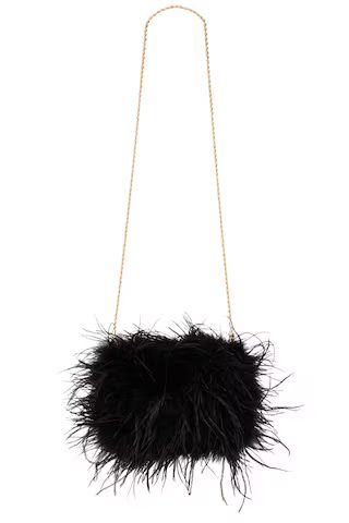 Loeffler Randall Zahara Handbag in Black Feathers from Revolve.com | Revolve Clothing (Global)