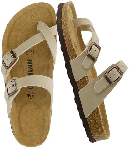 CUSHIONAIRE Women's Luna Cork Footbed Sandal With +Comfort | Amazon (US)