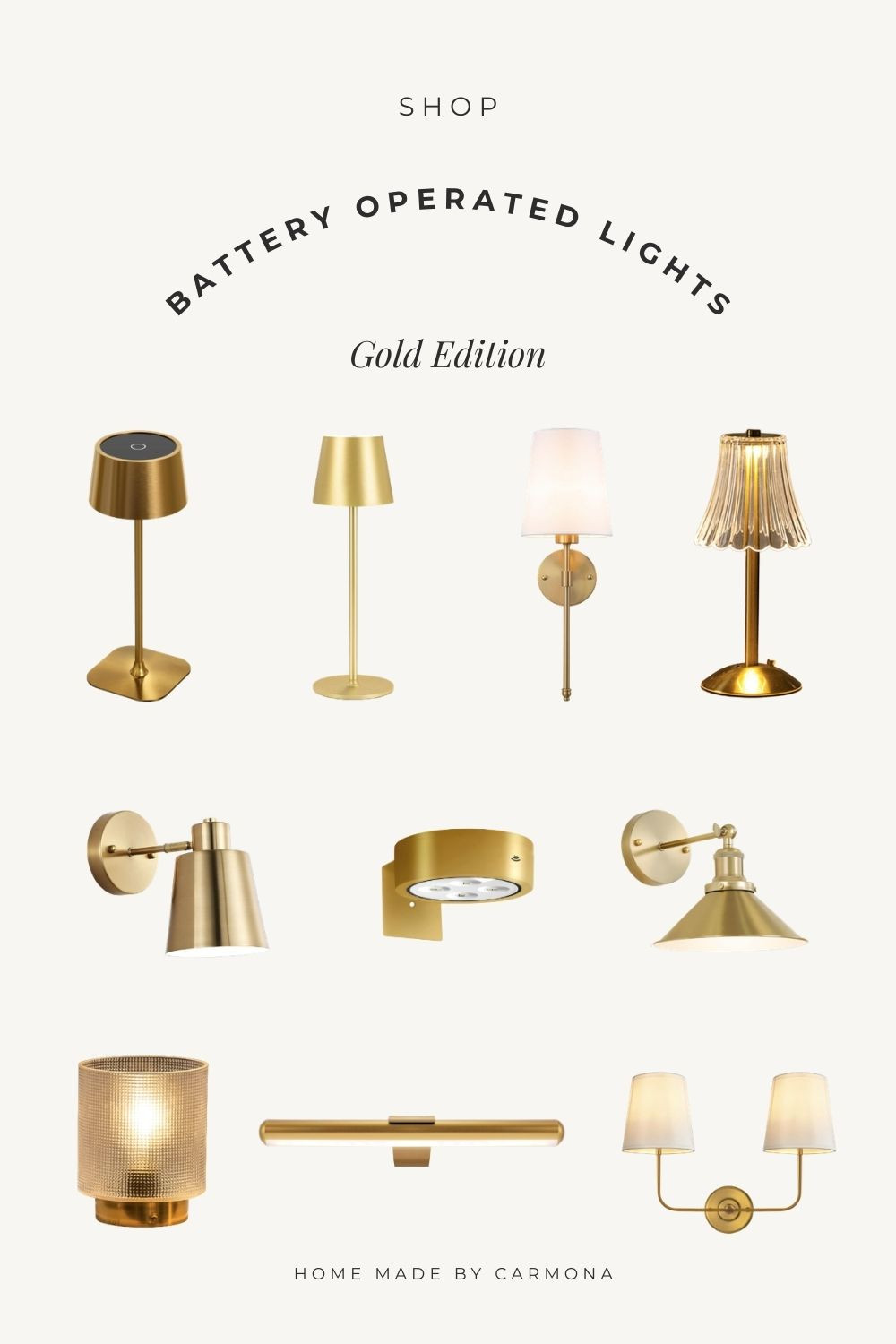 Gold battery powered lights | Sconces | Lamps | Picture Lights | Brass Light Fixtures 

 #LTKHome