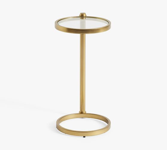 Everson Round Glass C-Table (14") | Pottery Barn (US)